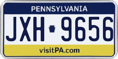 PA license plate JXH9656