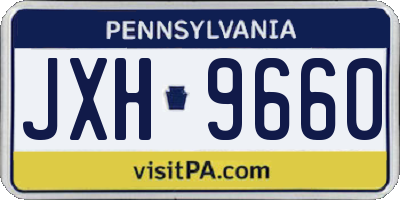 PA license plate JXH9660