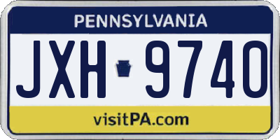 PA license plate JXH9740
