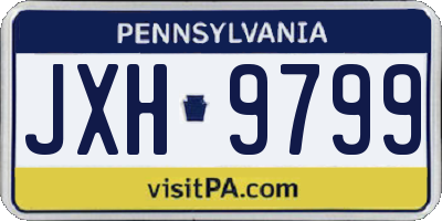 PA license plate JXH9799