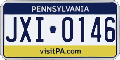 PA license plate JXI0146
