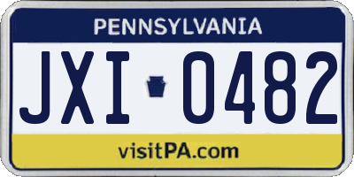 PA license plate JXI0482
