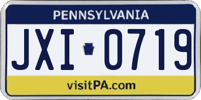 PA license plate JXI0719