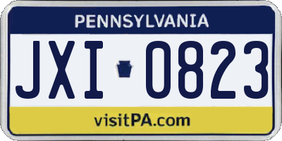 PA license plate JXI0823