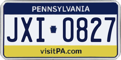 PA license plate JXI0827