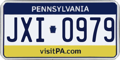 PA license plate JXI0979
