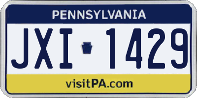 PA license plate JXI1429