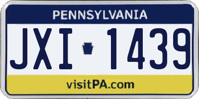 PA license plate JXI1439