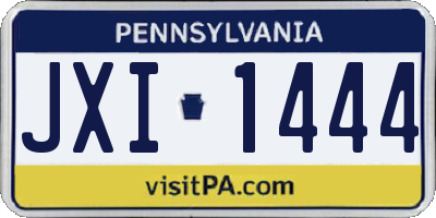 PA license plate JXI1444