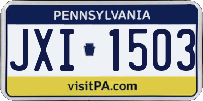 PA license plate JXI1503