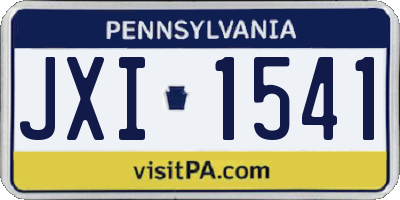 PA license plate JXI1541