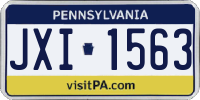 PA license plate JXI1563