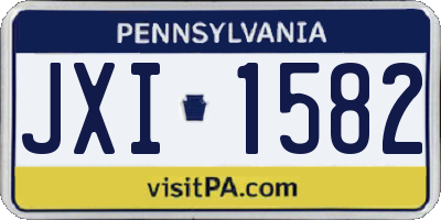 PA license plate JXI1582