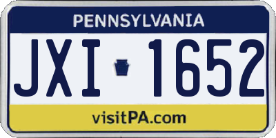 PA license plate JXI1652