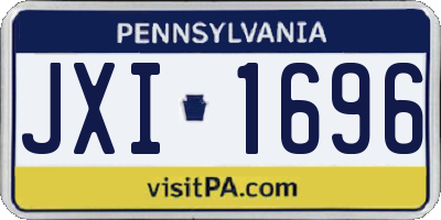 PA license plate JXI1696