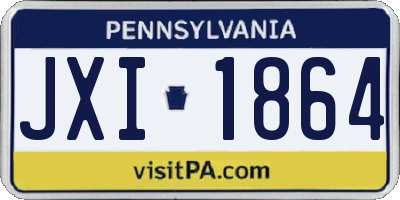 PA license plate JXI1864