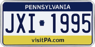 PA license plate JXI1995