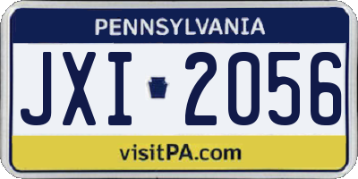 PA license plate JXI2056