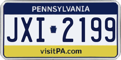 PA license plate JXI2199