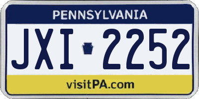 PA license plate JXI2252