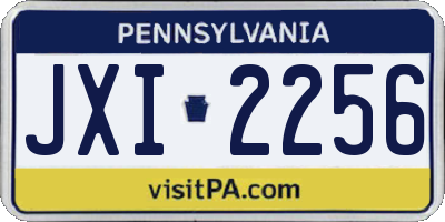 PA license plate JXI2256