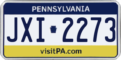 PA license plate JXI2273