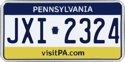 PA license plate JXI2324