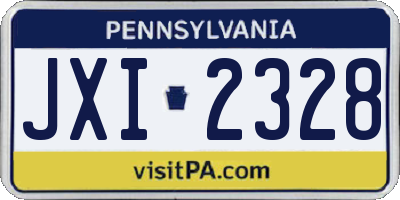PA license plate JXI2328