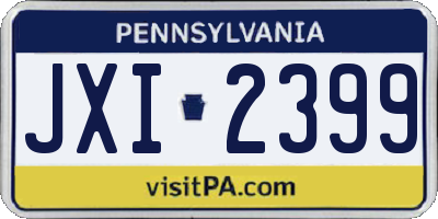 PA license plate JXI2399