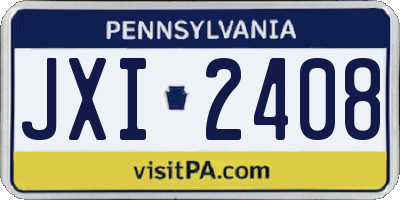 PA license plate JXI2408
