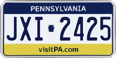 PA license plate JXI2425