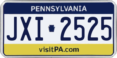 PA license plate JXI2525