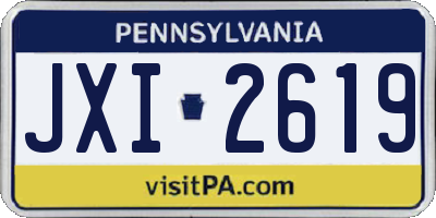 PA license plate JXI2619