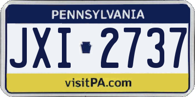 PA license plate JXI2737