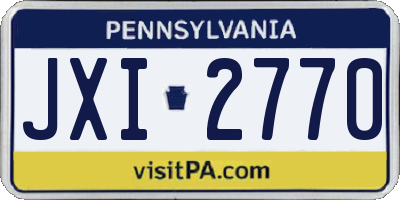 PA license plate JXI2770