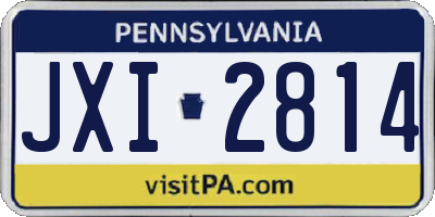 PA license plate JXI2814