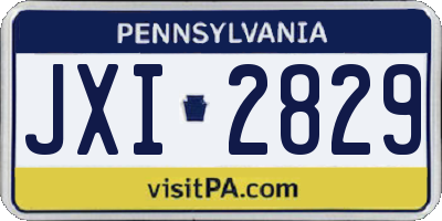 PA license plate JXI2829