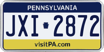 PA license plate JXI2872