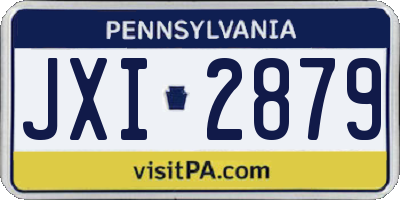PA license plate JXI2879