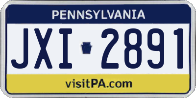 PA license plate JXI2891