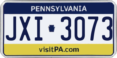 PA license plate JXI3073