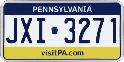 PA license plate JXI3271
