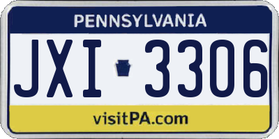 PA license plate JXI3306