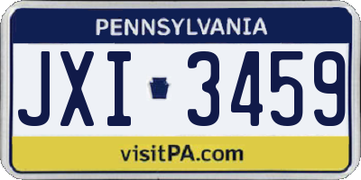 PA license plate JXI3459