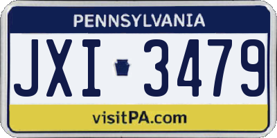 PA license plate JXI3479