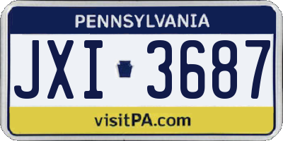 PA license plate JXI3687
