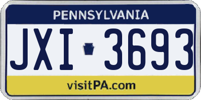 PA license plate JXI3693