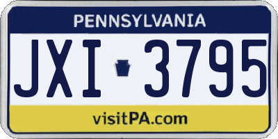 PA license plate JXI3795