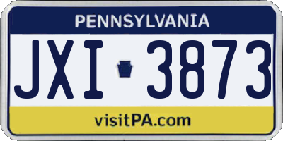 PA license plate JXI3873