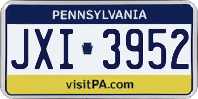 PA license plate JXI3952